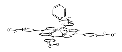 Co(5,10,15,20-tetra(4-N-carboxymethylenepyridyl)porphyrin)(pyridine) Structure
