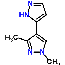 3,4'-Bi-1H-pyrazole, 1',3'-dimethyl- Structure