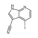 4-iodo-1H-pyrrolo[2,3-b]pyridine-3-carbonitrile结构式