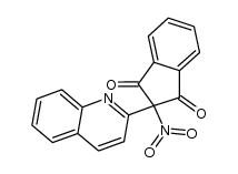 2-[2]quinolyl-2-nitro-indan-1,3-dione结构式