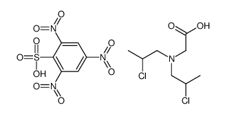 2-[bis(2-chloropropyl)amino]acetic acid,2,4,6-trinitrobenzenesulfonic acid Structure