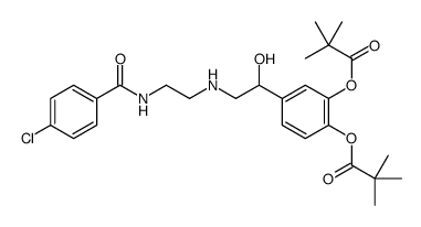 [4-[2-[2-[(4-chlorobenzoyl)amino]ethylamino]-1-hydroxyethyl]-2-(2,2-dimethylpropanoyloxy)phenyl] 2,2-dimethylpropanoate结构式