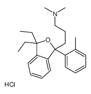 3-[3,3-diethyl-1-(2-methylphenyl)-2-benzofuran-1-yl]-N,N-dimethylpropan-1-amine,hydrochloride Structure