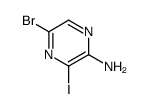 5-bromo-3-iodopyrazin-2-amine structure
