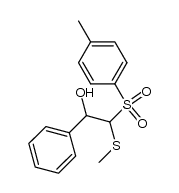 2-(methylthio)-1-phenyl-2-tosylethan-1-ol Structure