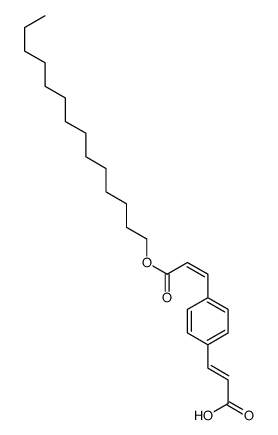 3-[4-(3-oxo-3-tetradecoxyprop-1-enyl)phenyl]prop-2-enoic acid结构式