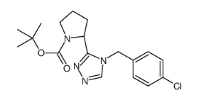 (R)-2-(4-(4-氯苄基)-4H-1,2,4-噻唑-3-基)吡咯烷-1-羧酸叔丁酯结构式