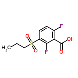 2,6-二氟-3-(丙基磺酰基)苯甲酸结构式