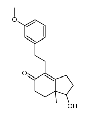 1β-Hydroxy-8β-methyl-4-(3-methoxy-phenethyl)-5,6,7,8-tetrahydro-indanon-(5) Structure