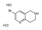 3-bromo-5,6,7,8-tetrahydro-1,6-naphthyridine dihydrochloride Structure