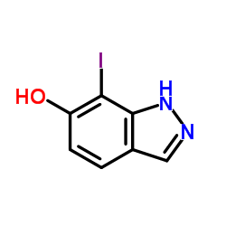 6-羟基-7-碘-1H-吲唑结构式