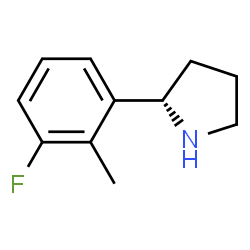 (2S)-2-(3-氟-2-甲基苯基)吡咯烷结构式