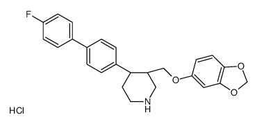 rac-反式-4-De氟-4-(4-氟苯基)帕罗西汀盐酸盐结构式