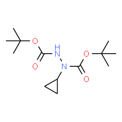 di-tert-butyl 1-cyclopropylhydrazine-1,2-dicarboxylate Structure