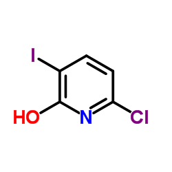 6-Chloro-3-iodo-2-pyridinol结构式