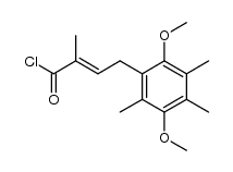 (E)-4-(2,5-dimethoxy-3,4,6-trimethylphenyl)-2-methylbut-2-enoyl chloride Structure