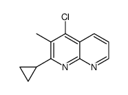 4-chloro-2-cyclopropyl-3-methyl-1,8-naphthyridine结构式