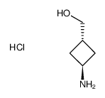 反式-3-氨基-环丁烷甲醇盐酸盐结构式
