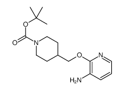 4-(((3-氨基吡啶-2-基)氧基)甲基)哌啶-1-羧酸叔丁酯结构式