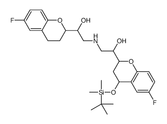 4-叔丁基二甲基甲硅烷氧基奈必洛尔结构式