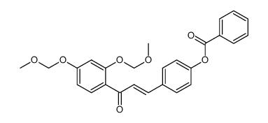 (E)-4-(3-(2,4-bis(methoxymethoxy)phenyl)-3-oxoprop-1-en-1-yl)phenyl benzoate结构式