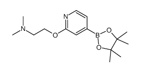 N,N-dimethyl-2-[4-(4,4,5,5-tetramethyl-1,3,2-dioxaborolan-2-yl)pyridin-2-yl]oxyethanamine Structure