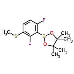 2,6-Difluoro-3-(methylthio)phenylboronic acid pinacol ester Structure