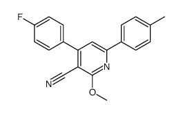 4-(4-fluorophenyl)-2-methoxy-6-(4-methylphenyl)pyridine-3-carbonitrile结构式