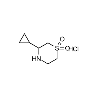 3-环丙基硫代吗啉1,1-二氧化物盐酸盐结构式