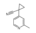 1-(2-methylpyridin-4-yl)cyclopropanecarbonitrile结构式