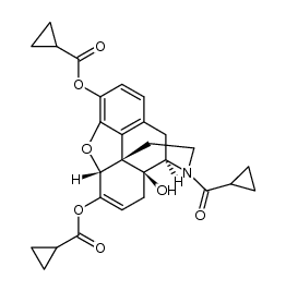3,6,17-tris(cyclopropylcarboxy)oxymorphone结构式