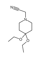 1-Piperidineacetonitrile,4,4-diethoxy-(9CI) Structure