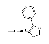 (2-phenyl-4,5-dihydrofuran-3-yl)(trimethyl-l5-phosphanyl)gold Structure