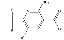 3-羧酸-2-氨基-5-溴-6-三氟甲基吡啶结构式