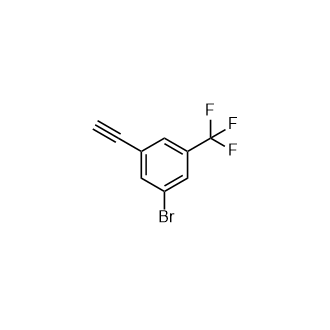 1-溴-3-乙炔基-5-(三氟甲基)苯结构式