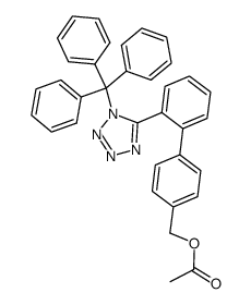 5-(2-(4'-(acetoxymethyl)biphenylyl))-2-(triphenylmethyl)-2H-tetrazole Structure