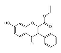 7-hydroxy-4-oxo-3-phenyl-4H-chromene-2-carboxylic acid ethyl ester结构式