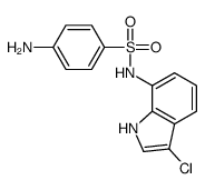 4-amino-N-(3-chloro-1H-indol-7-yl)benzenesulfonamide结构式
