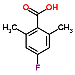 2,6-二甲基-4-氟苯甲酸结构式
