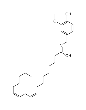 (9Z,12Z)-N-[(4-hydroxy-3-methoxyphenyl)methyl]octadeca-9,12-dienamide结构式