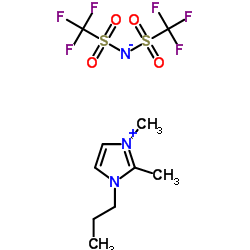 1,2-二甲基-3-丙基咪唑双(三氟甲基磺酰)亚胺结构式