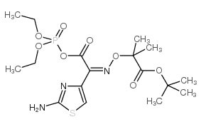 o,o－二乙基磷酰基－(z)－2－(2－氨基噻唑－4－基)－2ˉ(1-叔丁氧羰基-1甲基)乙氧亚氨基乙酸酯结构式