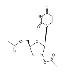 2',5'-di-O-acetyl-3'-deoxyuridine Structure