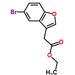 2-(5-溴苯并呋喃-3-基)乙酸乙酯结构式