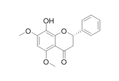 8-羟基-5,7-二甲氧基黄烷酮结构式