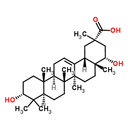 (3ALPHA,20ALPHA,22ALPHA)-3,22-二羟基齐墩果-12-烯-29-酸结构式
