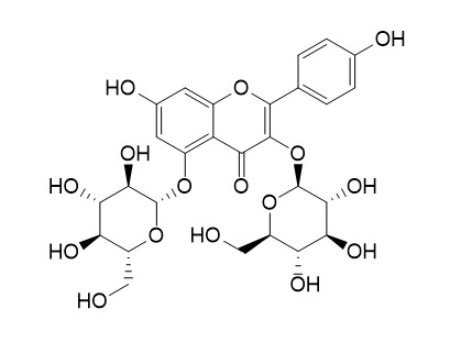 山奈酚 3,5-双葡萄糖苷结构式