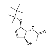 (1S,4R,5R)-5-acetylamino-4-tert-butyldimethylsilyloxy-2-cyclopenten-1-ol Structure