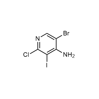 5-溴-2-氯-3-碘吡啶-4-胺结构式