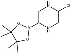 5-Chloropiperazine-2-boronic acid pinacol ester Structure